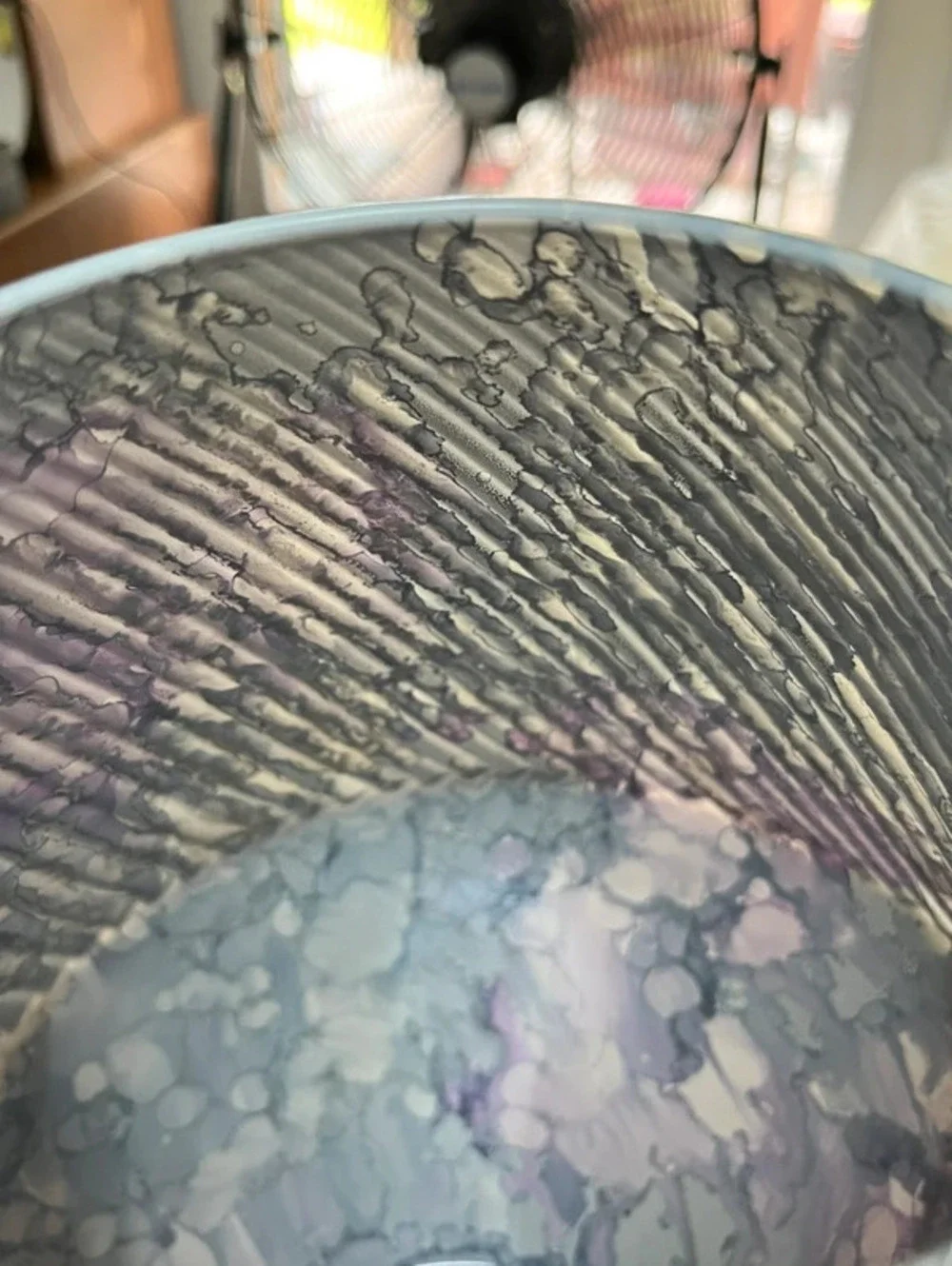 Geometric Purple Ceramic Vase Abstract Avant Garde Art Pottery